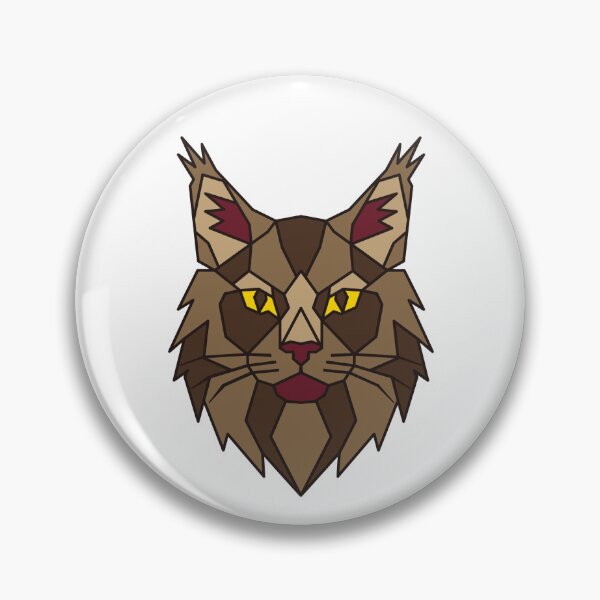 Item preview, Geometric Maine Coon Cat designed and sold by AnimalsKnowAll.