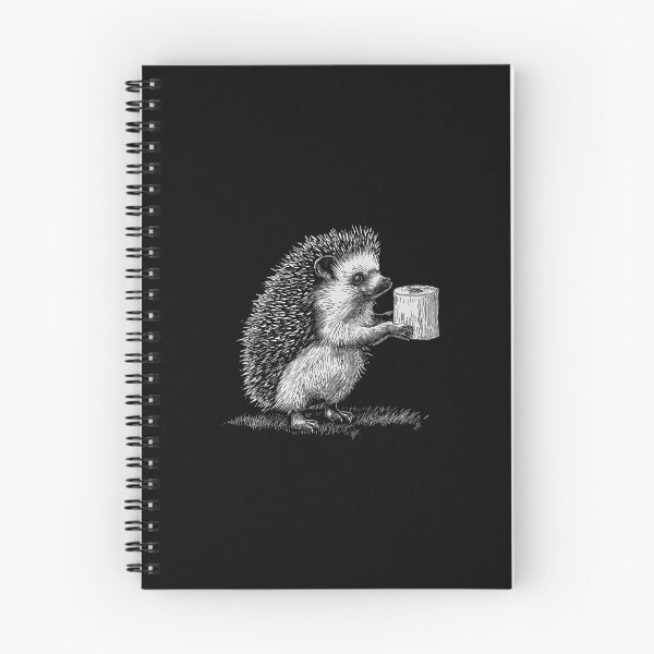 Item preview, Vintage Hedgehog with Tree Stump Line Art designed and sold by GoodOldPrints4.