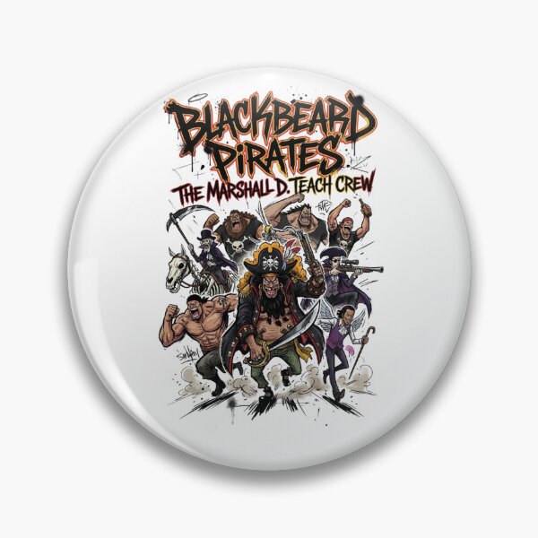 Item preview, Blackbeard Pirates Marshall D Teach Anime Crew Graphic Design designed and sold by FreakToons.