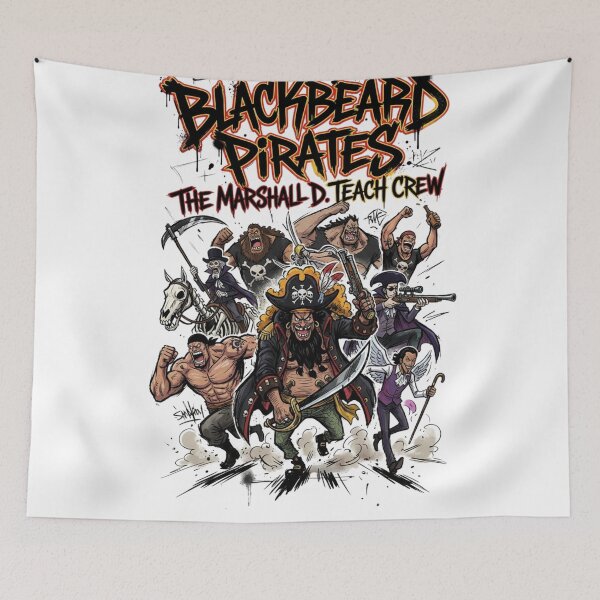 Item preview, Blackbeard Pirates Marshall D Teach Anime Crew Graphic Design designed and sold by FreakToons.