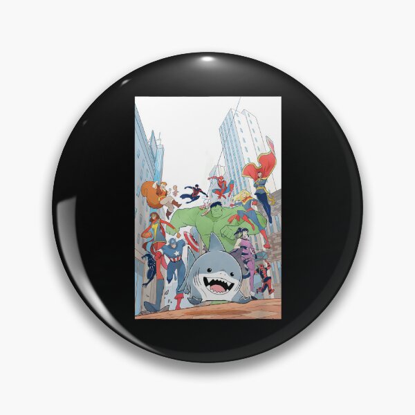 Item preview, Cute Land Shark Leads The Super Hero Charge designed and sold by banhstudio.