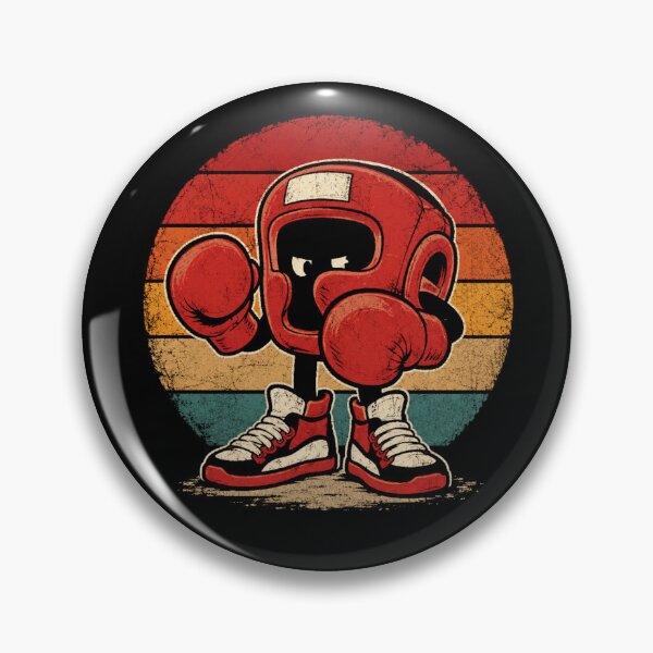 Item preview, Retro Boxing Helmet Character Vintage Fight designed and sold by Moizento.