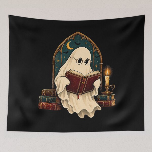 Item preview, Cute Bookish Ghost Reading in a Gothic Library designed and sold by TadeoNivar.
