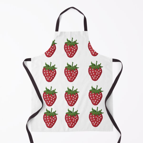 Item preview, Embroidered Strawberry Pattern – Cute Strawberry Fruit Design designed and sold by joharas.