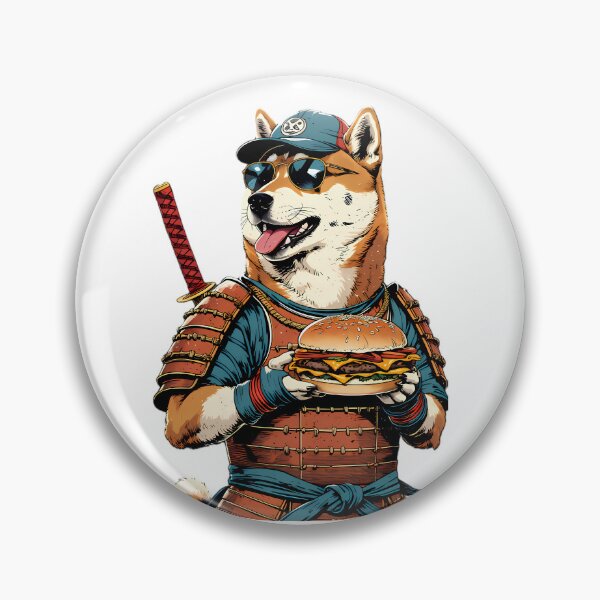 Item preview, Shiba Inu Samurai Cheeseburger designed and sold by Structure-Blue.