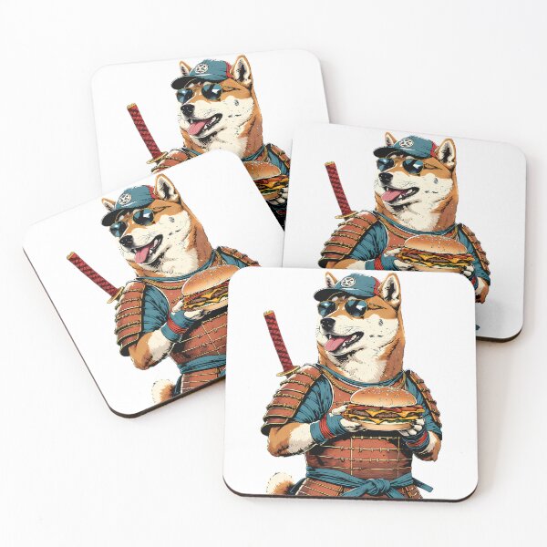 Item preview, Shiba Inu Samurai Cheeseburger designed and sold by Structure-Blue.