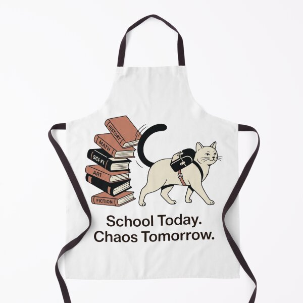 Item preview, School Today. Chaos Tomorrow. - Cat Design designed and sold by RunningWhiskers.