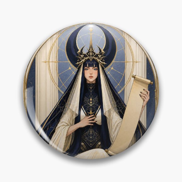 Item preview, High Priestess Tarot Card Gothic Moon Occult Art designed and sold by MythicMood.