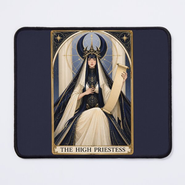 Item preview, High Priestess Tarot Card Gothic Moon Occult Art designed and sold by MythicMood.