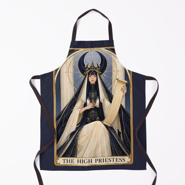 Item preview, High Priestess Tarot Card Gothic Moon Occult Art designed and sold by MythicMood.