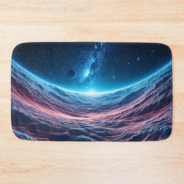 Item preview, Alien Cosmic Horizon - Red Nebula & Space Landscape Desk Mat designed and sold by CuteSlothWorld.
