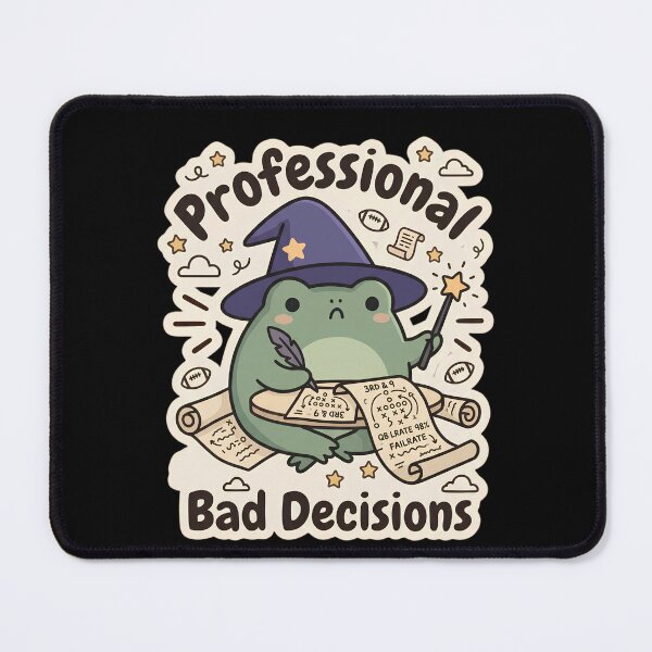 Item preview, Professional Bad Decisions Funny Frog Wizard Magic Humor Sarcastic Gift designed and sold by kuwagatamushi.