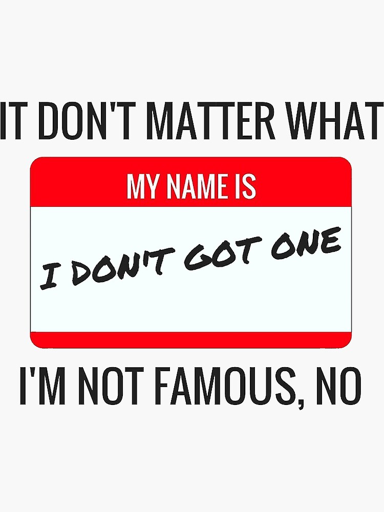 "I'm Not Famous Quote" Sticker For Sale By Lillivilou | Redbubble