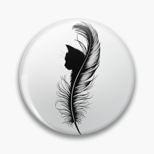 Item preview, Kitten in a Feather — Monochrome Minimalism designed and sold by ErgTime.