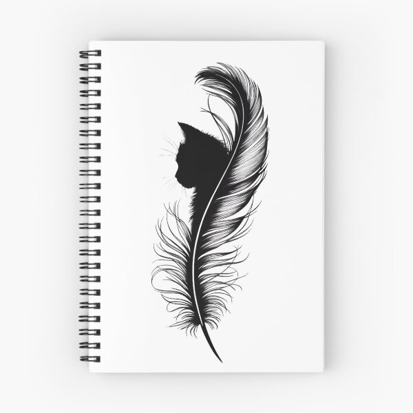 Item preview, Kitten in a Feather — Monochrome Minimalism designed and sold by ErgTime.