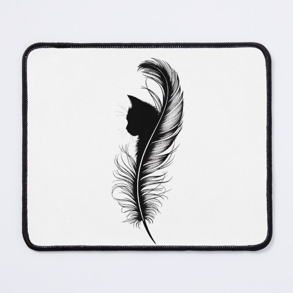 Item preview, Kitten in a Feather — Monochrome Minimalism designed and sold by ErgTime.