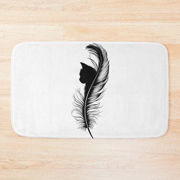 Item preview, Kitten in a Feather — Monochrome Minimalism designed and sold by ErgTime.