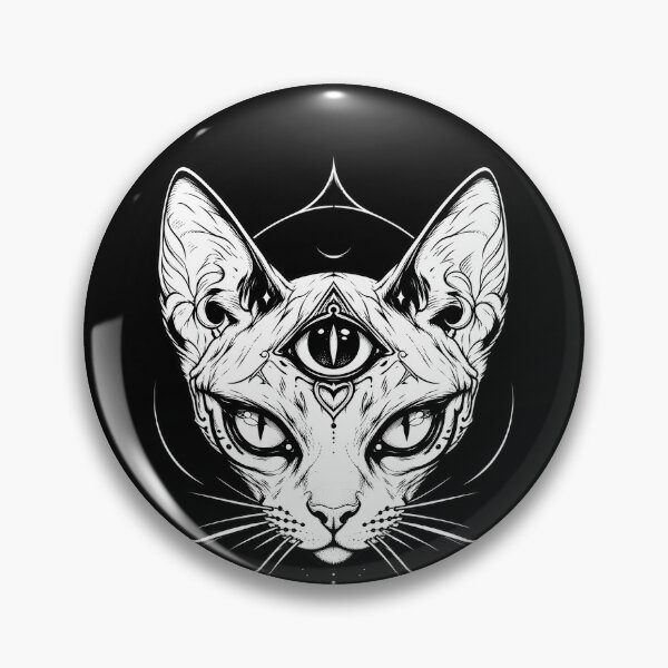Item preview, Mystical Third Eye Cat | Celestial Witchy Moon Gothic Feline designed and sold by flowerpower999.