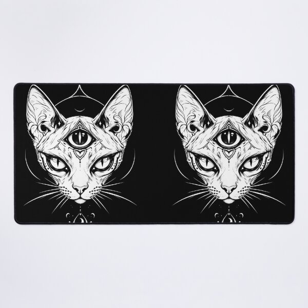 Item preview, Mystical Third Eye Cat | Celestial Witchy Moon Gothic Feline designed and sold by flowerpower999.