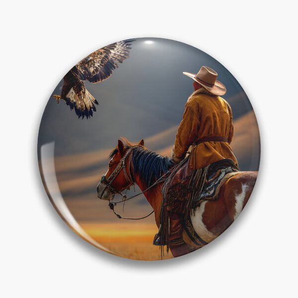 Item preview, A Horseman with an Eagle in a Golden Landscape designed and sold by Artessie.