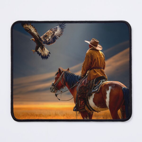 Item preview, A Horseman with an Eagle in a Golden Landscape designed and sold by Artessie.