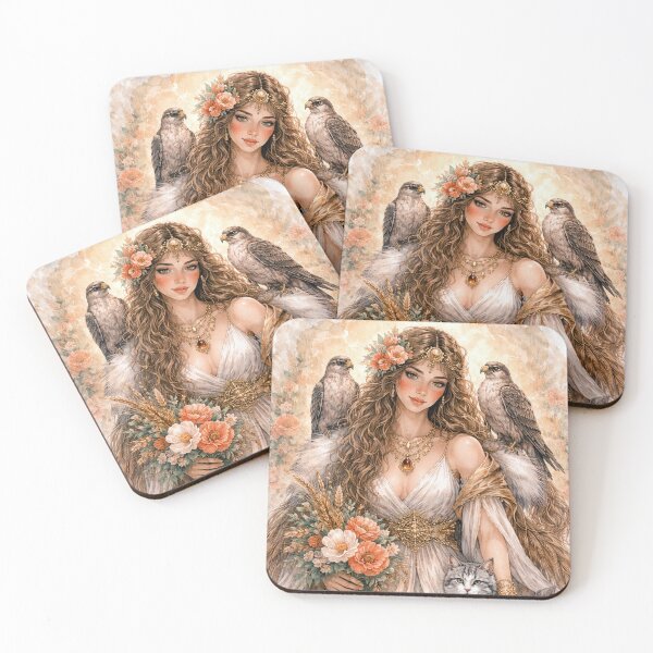 Item preview, Freya – Nordic Goddess of Love and Magic illustration designed and sold by GalleryKauffeld.