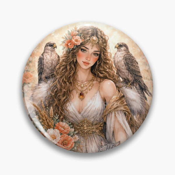 Item preview, Freya – Nordic Goddess of Love and Magic illustration designed and sold by GalleryKauffeld.