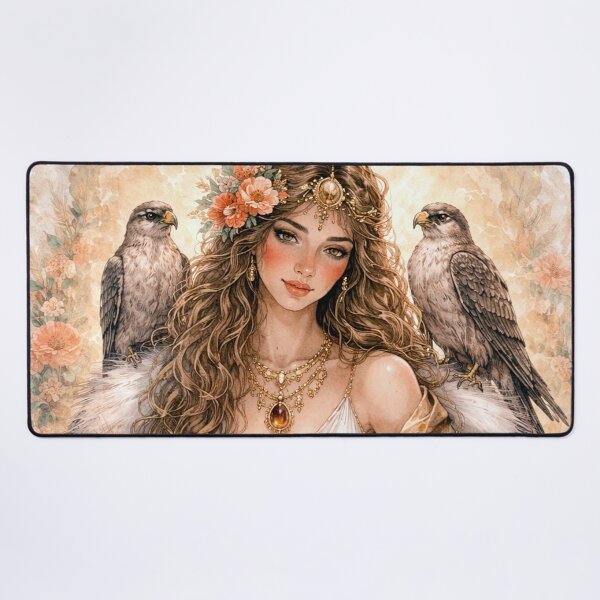 Item preview, Freya – Nordic Goddess of Love and Magic illustration designed and sold by GalleryKauffeld.