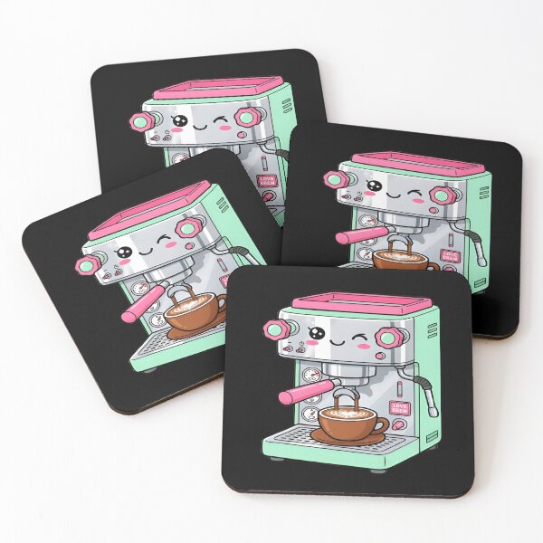 Item preview, Kawaii Espresso Machine Cute Coffee Maker Art designed and sold by DailySparks.