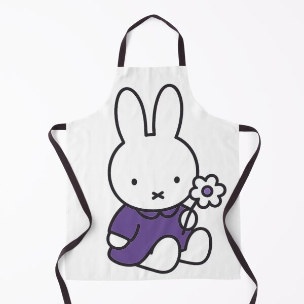 Item preview, Purple Themed Cute Bunny Holding a Flower Illustration Miffy designed and sold by Cozy Moss Studio.