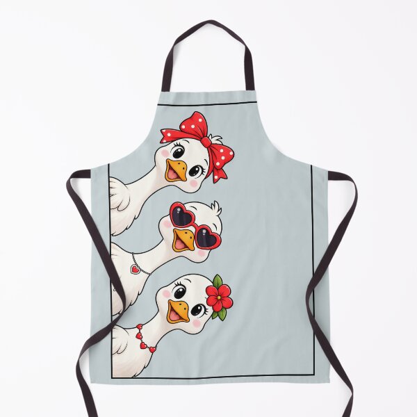 Item preview, Cute Love Goose Trio – Red Bow & Heart Sunglasses Art designed and sold by littlepiptales.