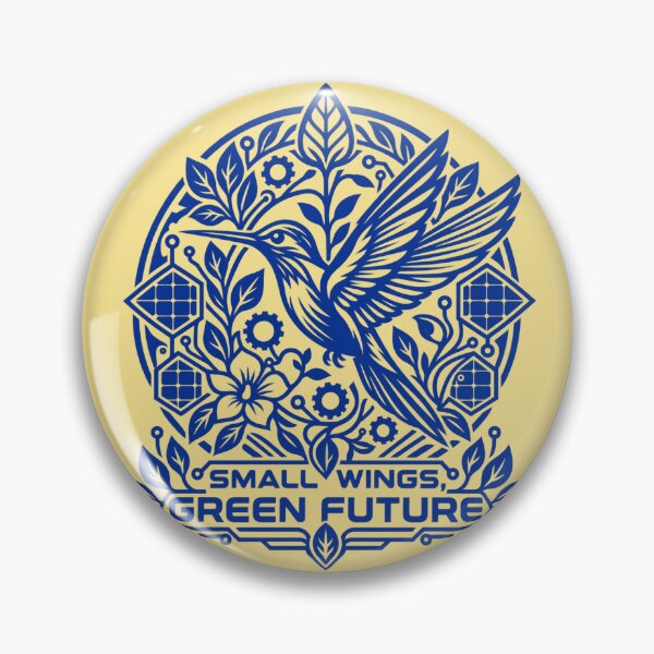 Item preview, Solar Punk Hummingbird — Small Wings, Green Future designed and sold by bolguzart.