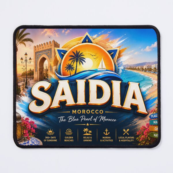Item preview, Saidia Morocco Vintage Poster - The Blue Pearl of Morocco designed and sold by SilverLook48.