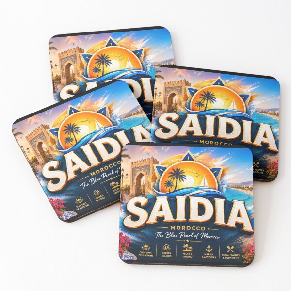 Item preview, Saidia Morocco Vintage Poster - The Blue Pearl of Morocco designed and sold by SilverLook48.