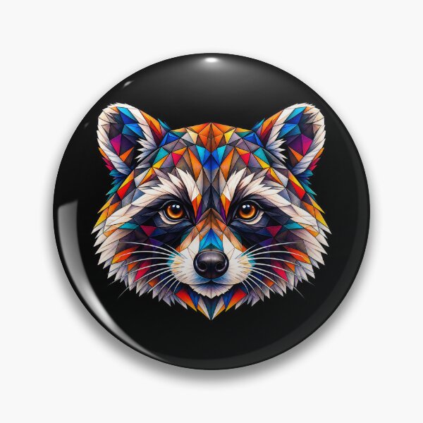 Item preview, Colorful Geometric Raccoon: Vibrant Low-Poly Animal Art for Wildlife Lovers designed and sold by Geometric Art..