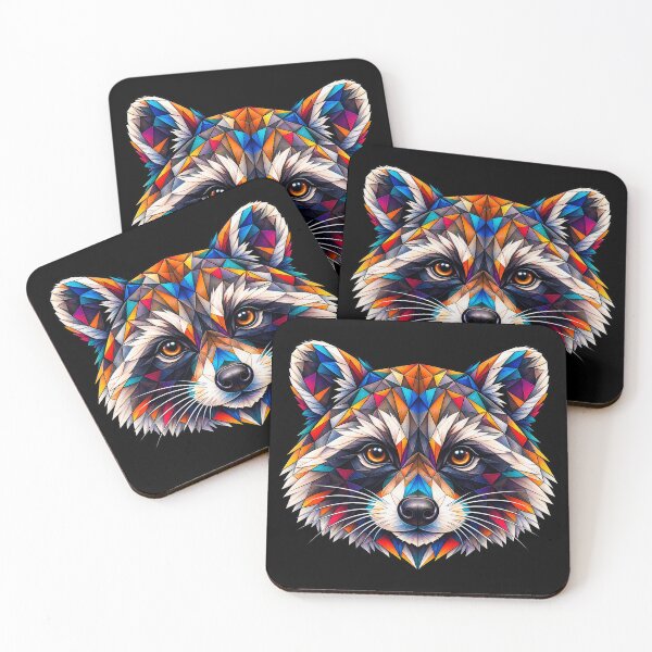 Item preview, Colorful Geometric Raccoon: Vibrant Low-Poly Animal Art for Wildlife Lovers designed and sold by Geometric Art..