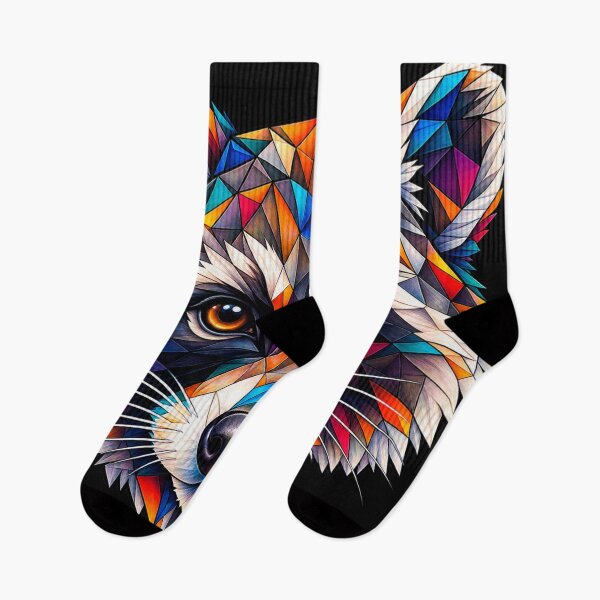 Item preview, Colorful Geometric Raccoon: Vibrant Low-Poly Animal Art for Wildlife Lovers designed and sold by Geometric Art..