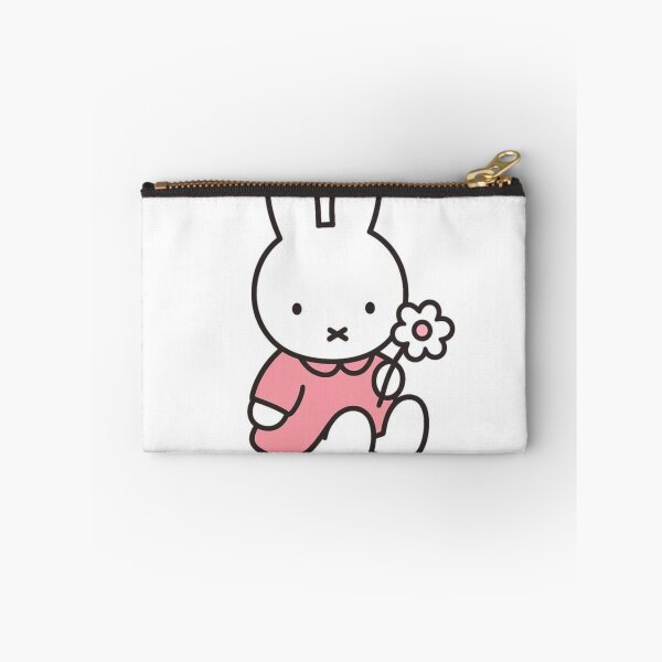 Item preview, Pink Themed Cute Bunny Holding a Flower Illustration Miffy designed and sold by Cozy Moss Studio.