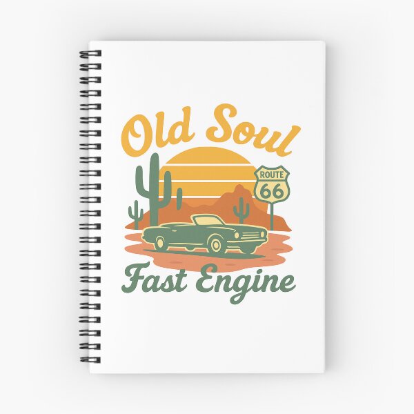 Item preview, Old Soul Fast Engine • Route 66 Retro Road Trip Tee | Boho Americana Desert Sunset Car Lover Shirt designed and sold by SoulThread Studio.