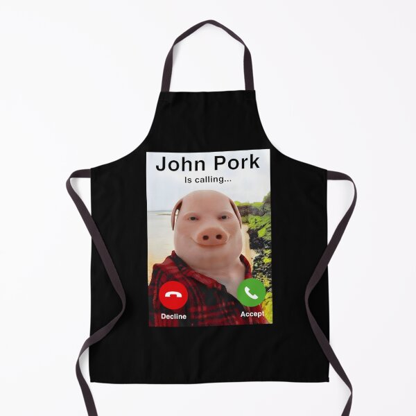 Item preview, John Pork Is Calling Funny Pig Meme designed and sold by Noctivyra.