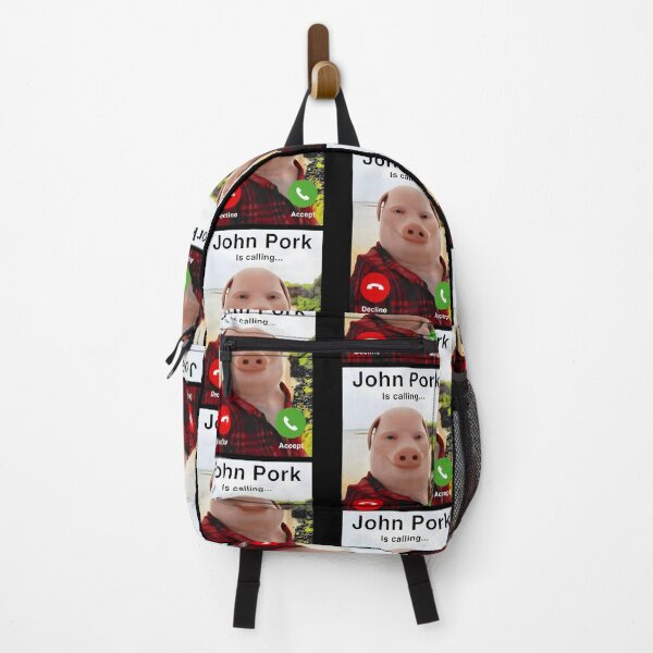 Item preview, John Pork Is Calling Funny Pig Meme designed and sold by Noctivyra.