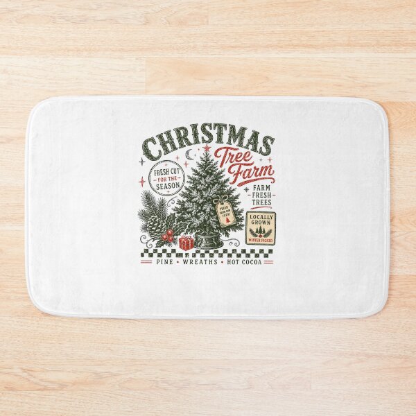 Item preview, Vintage Christmas Tree Farm Illustration designed and sold by DarylPope.