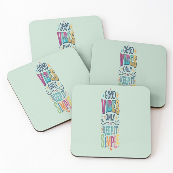 Item preview, Good Vibes Only Keep It Simple Typography Art designed and sold by Nakrisa.