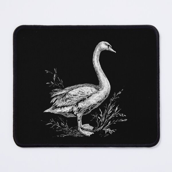 Item preview, Vintage Swan Among Grasses Line Art designed and sold by GoodOldPrints4.