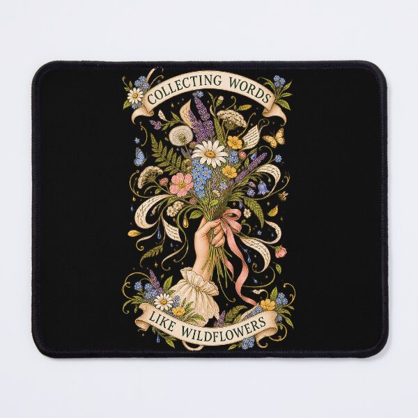 Item preview, Collecting Words Like Wildflowers – Floral Poetcore Art designed and sold by Pietro Bari.