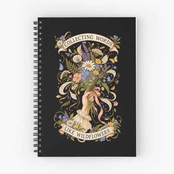 Item preview, Collecting Words Like Wildflowers – Floral Poetcore Art designed and sold by Pietro Bari.
