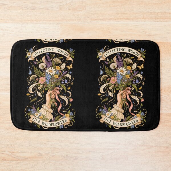 Item preview, Collecting Words Like Wildflowers – Floral Poetcore Art designed and sold by Pietro Bari.