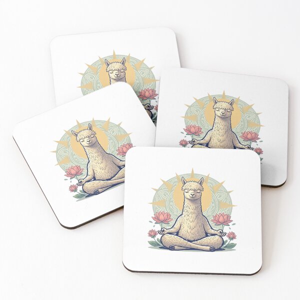Item preview, Peaceful Llama Meditation Lotus Art designed and sold by MOSIDRIP™.