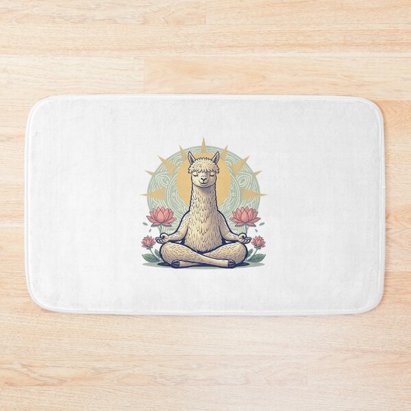 Item preview, Peaceful Llama Meditation Lotus Art designed and sold by MOSIDRIP™.