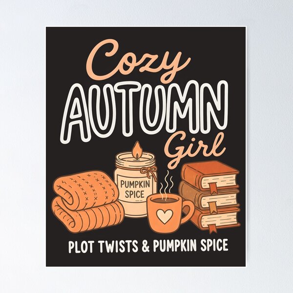 Item preview, Cozy Autumn Girl Shirt, Book Lover Pumpkin Spice Graphic Tee, Cute Fall Reading Coffee Shirt, Autumn Gift designed and sold by Phirivey.